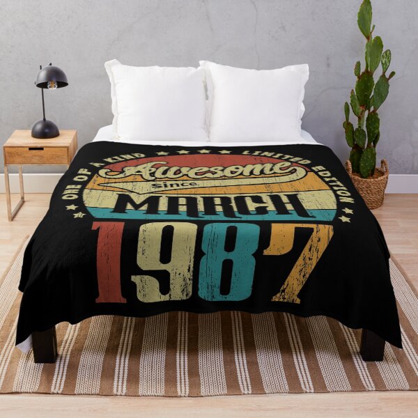 Item preview, Vintage March 1987 One Of A Kind Awesome Since March 1987 34th Birthday Gift 34 Years Old designed and sold by Takatv.