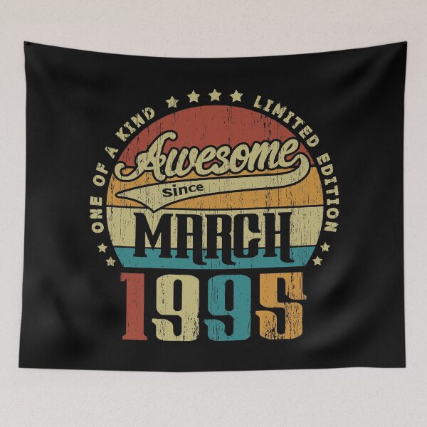 Item preview, Vintage March 1995 One Of A Kind Awesome Since March 1995 26th Birthday Gift 26 Years Old designed and sold by Takatv.