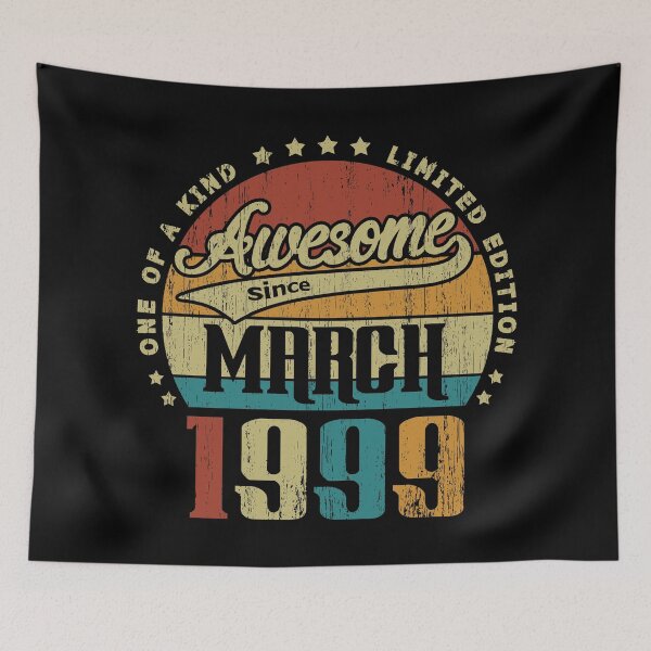 Item preview, Vintage March 1999 One Of A Kind Awesome Since March 1999 22nd Birthday Gift 22 Years Old designed and sold by Takatv.