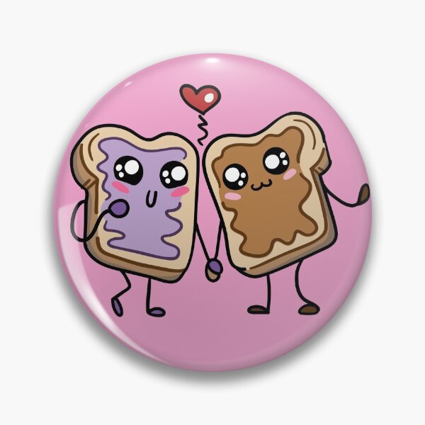 Item preview, Cute Peanut Butter & Jelly Kawaii Drawing | Adorable Food Illustration Cartoon designed and sold by SLAG-Creative.