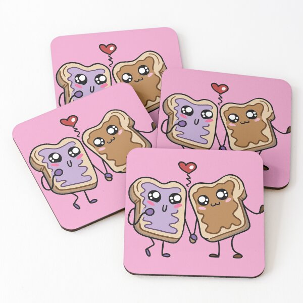 Item preview, Cute Peanut Butter & Jelly Kawaii Drawing | Adorable Food Illustration Cartoon designed and sold by SLAG-Creative.
