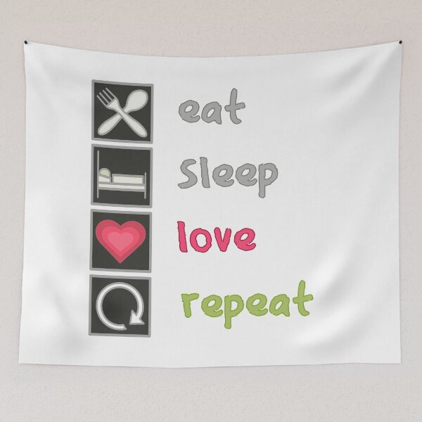 Item preview, Eat Sleep Love Repeat designed and sold by ViewerEqualsPhoton.