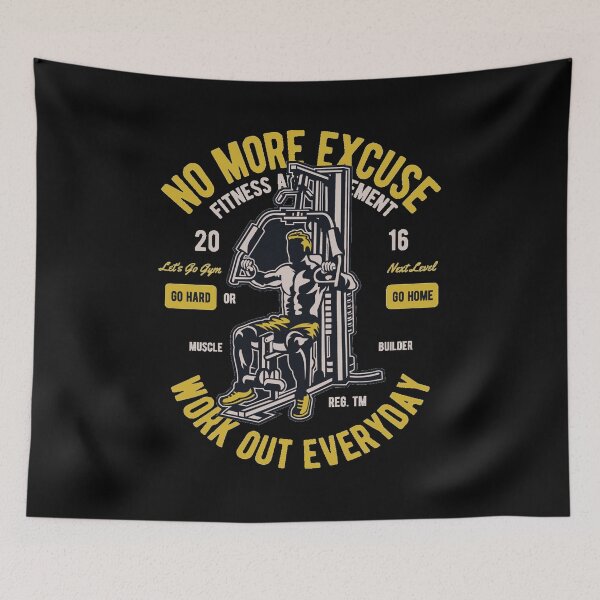 Item preview, No more excuse, workout everyday - Awesome bodybuilder Gift designed and sold by Teenation9.