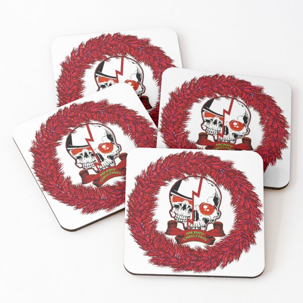 Item preview, Skull in red wreath for Christmas designed and sold by Astralia.