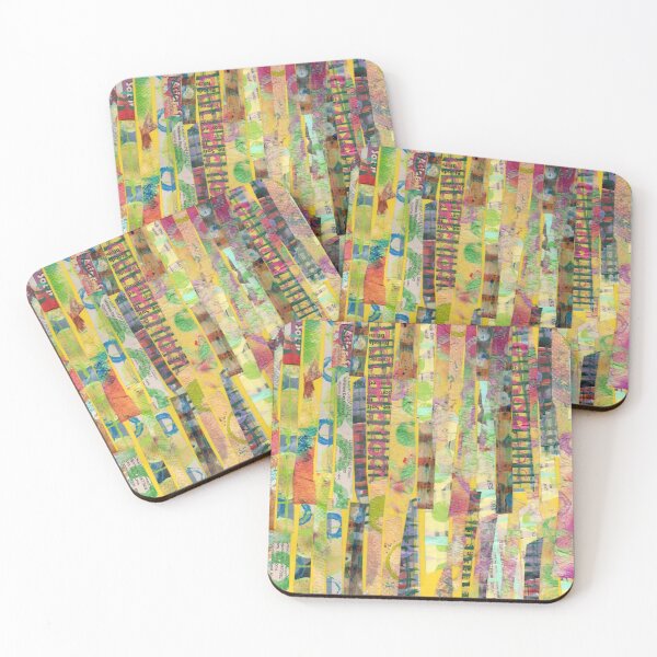 Item preview, Yellow stripes painted collage designed and sold by nighthawkstudio.
