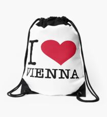 I Love Vienna Drawstring Bag