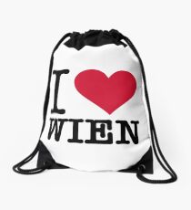 I Love Vienna Drawstring Bag