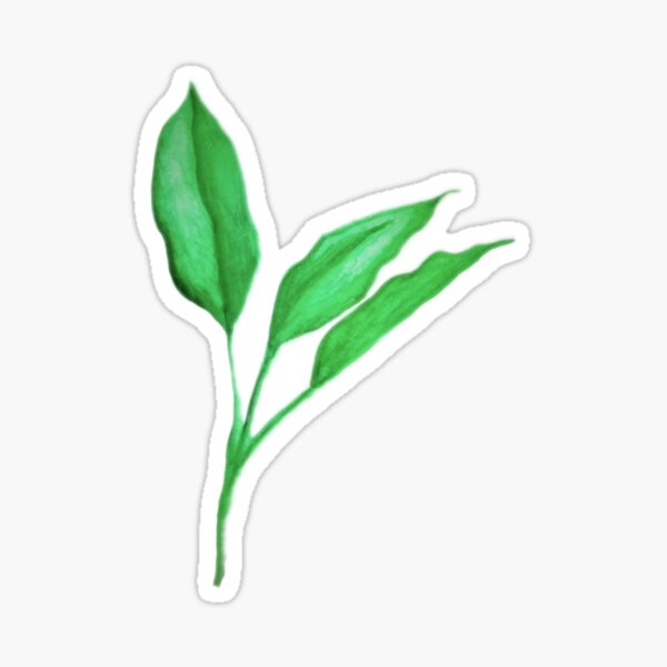 Leaves in the Blue Sticker