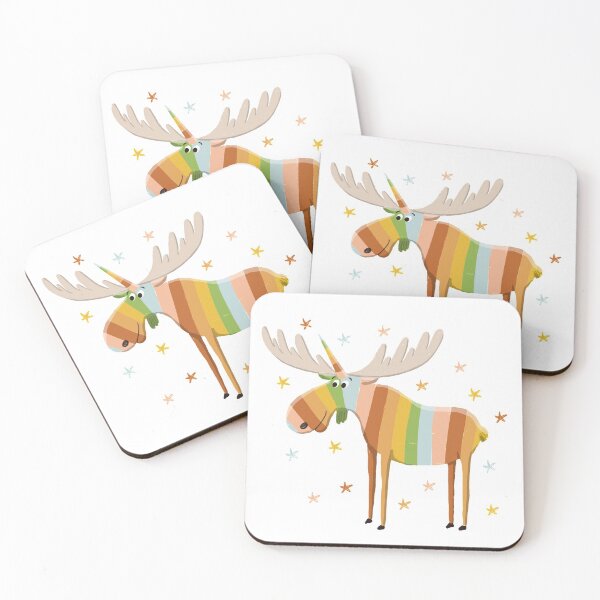 Item preview, Magical Muted-Rainbow Uni-Moose designed and sold by BexMorleyArt.