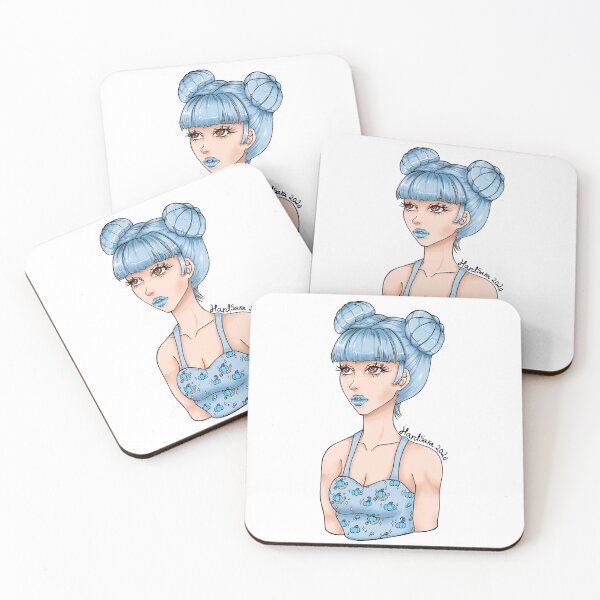 Item preview, pumpkin - twin bun blue designed and sold by Hardsara.