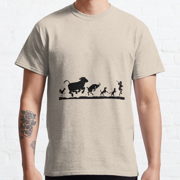 Farm Anilmals Silhouette Chicken Pig Cow 2-6 Years Old Boys /& Girls Short Sleeve T-Shirt