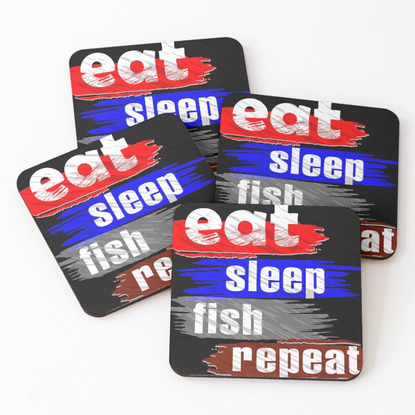 Item preview, Eat Sleep Fish Repeat designed and sold by FishingloversYT.