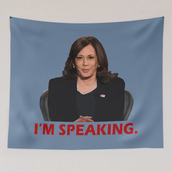 Item preview, Kamala Harris I'm Speaking VP Debate Quote designed and sold by magentasponge.