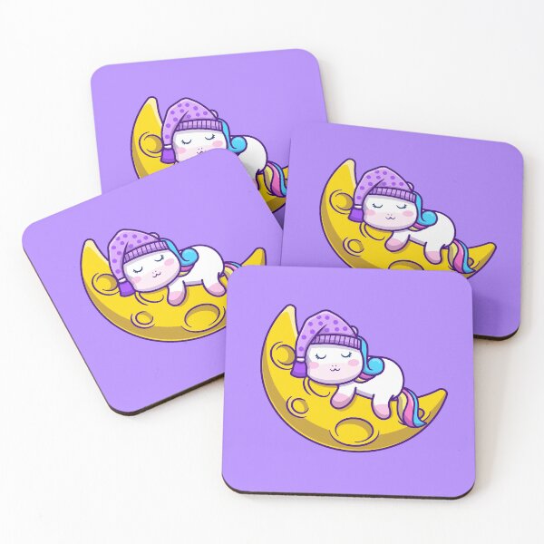Item preview, Lindo Unicornio Durmiendo Luna Dibujos Animados Animal Espacio designed and sold by BigBoyFunky.