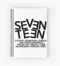 Cuaderno de espiral Diecisiete / 17 Logo + Nombres de miembros KPOP