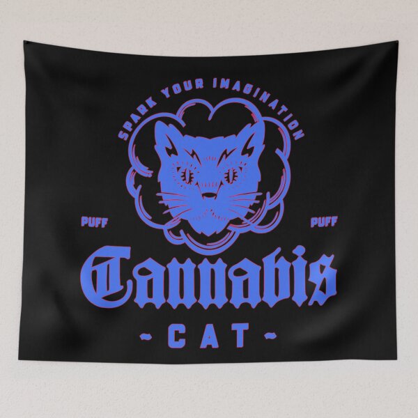 Item preview, Cannabis Strains Weed Strains - Cannabis Cat Blue designed and sold by Coder-T.