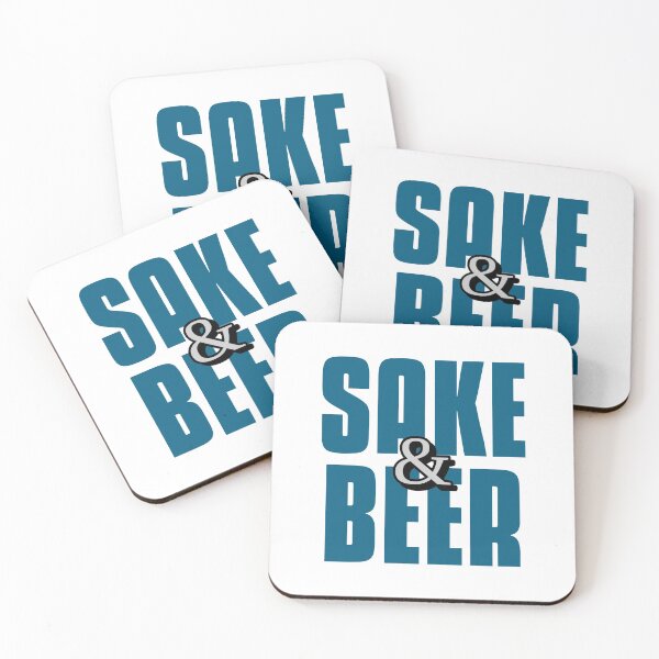 Item preview, Blue Typographic Japanese Sake & Beer Artwork designed and sold by MakiMak.