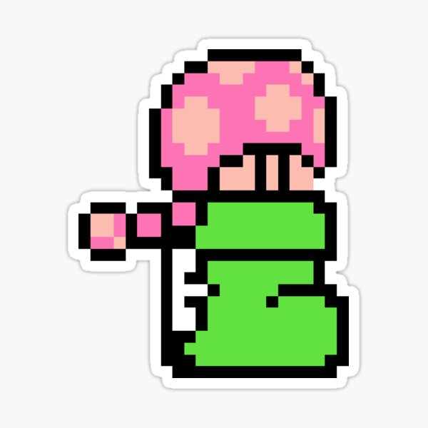 8-Bit Toadette Stocking Stuffer Sticker