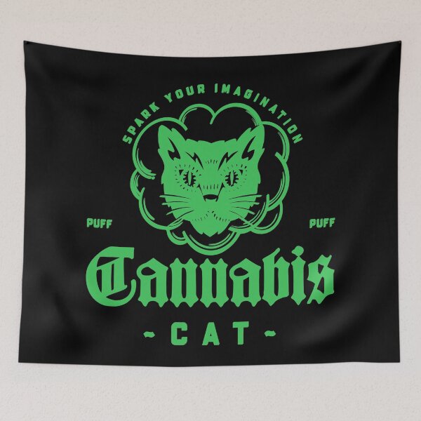 Item preview, Cannabis Strains Weed Strains - Cannabis Cat Green designed and sold by Coder-T.