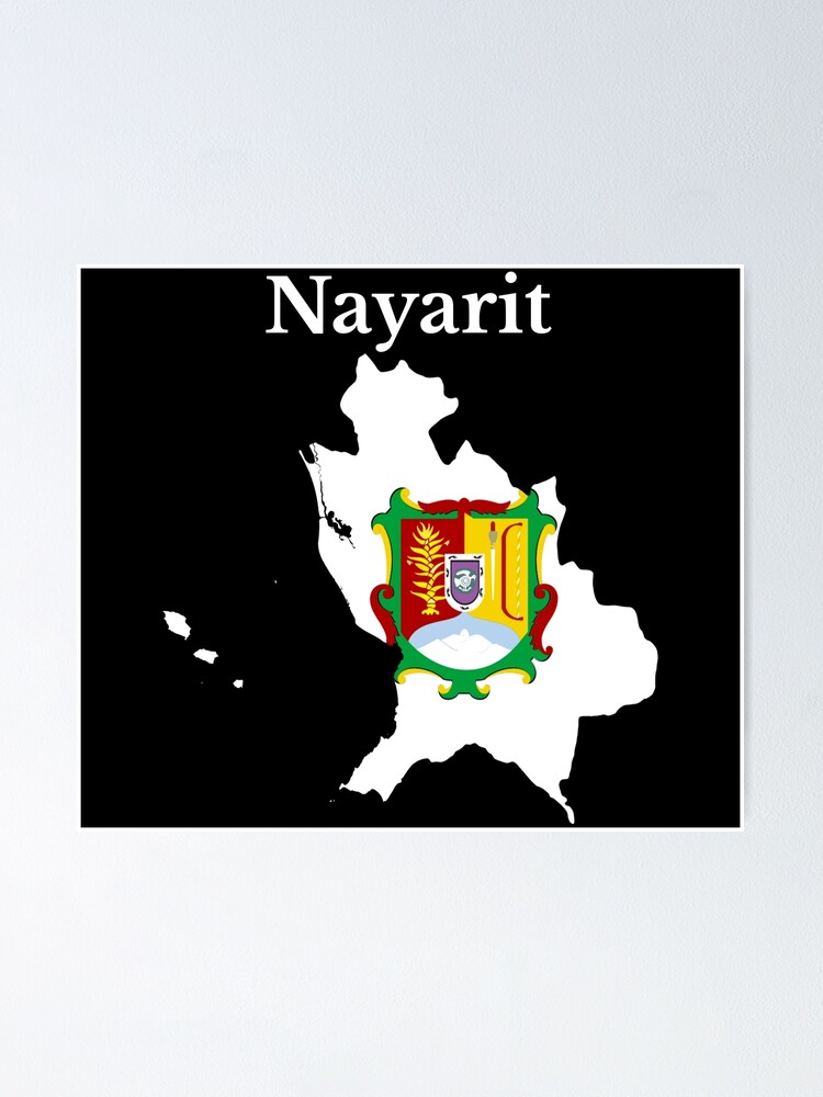 "Nayarit State Map Flag, Mexico" Poster for Sale by marosharaf Redbubble