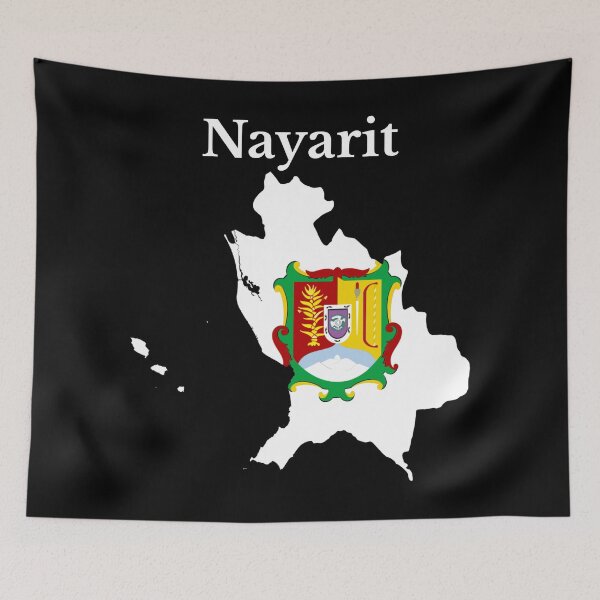 Artikelvorschau, Nayarit State Map Flag, Mexiko entworfen und verkauft von marosharaf.