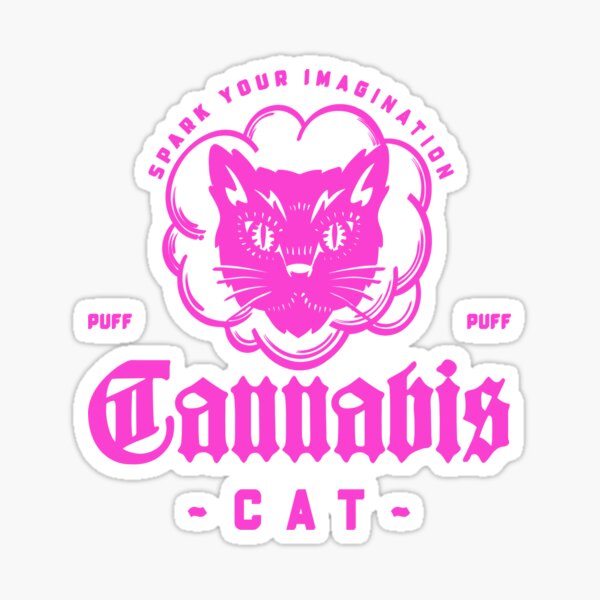 Item preview, Cannabis Strains Weed Strains - Cannabis Cat Pink designed and sold by Coder-T.
