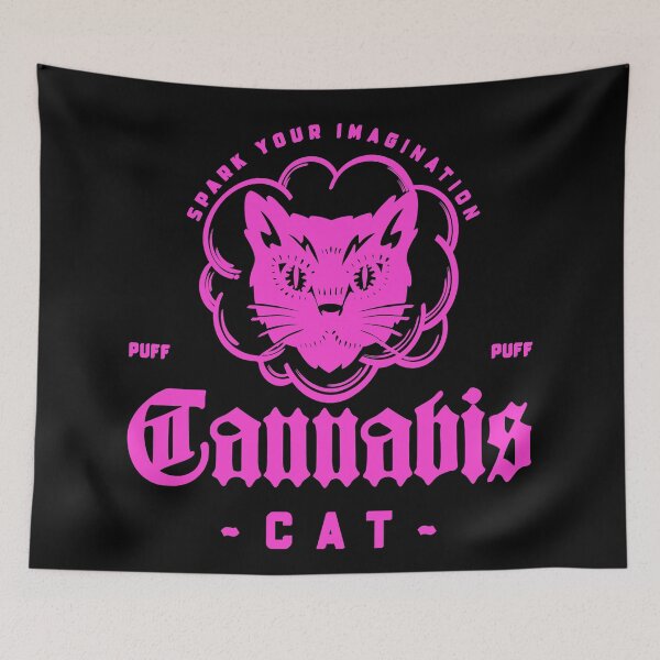 Item preview, Cannabis Strains Weed Strains - Cannabis Cat Pink designed and sold by Coder-T.