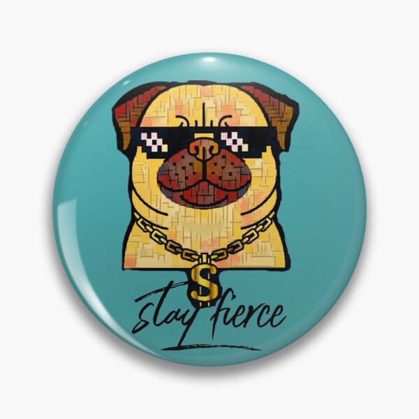 Item preview, Stay Fierce (Pug dog with glasses) designed and sold by HamiltonmagicTs.