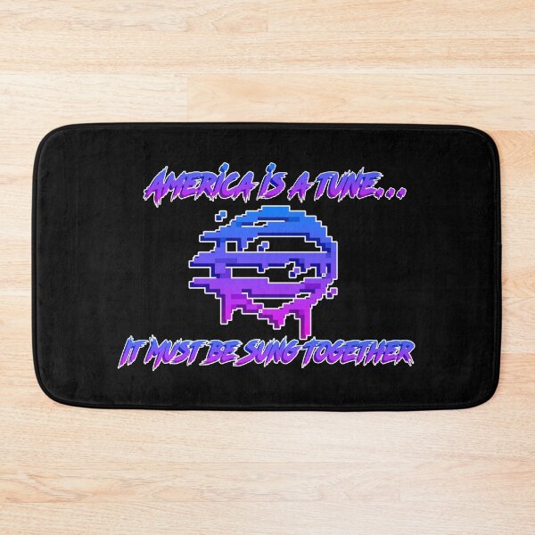 Item preview, Hotline Miami - 50 Blessings Logo / Slogan (Dark Background Version) designed and sold by BattleMtnArmory.