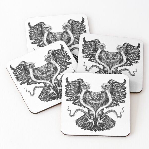 Item preview, Owl with Two Cobras designed and sold by MadeWithMagick.
