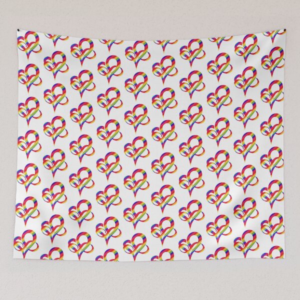 Item preview, Infinity Heart LGBT Rainbow Pattern designed and sold by Carl's Clothing.