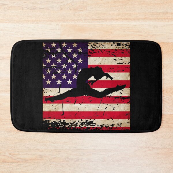 Item preview, Women's Gymnastics Split Leap American Flag designed and sold by 4Craig.
