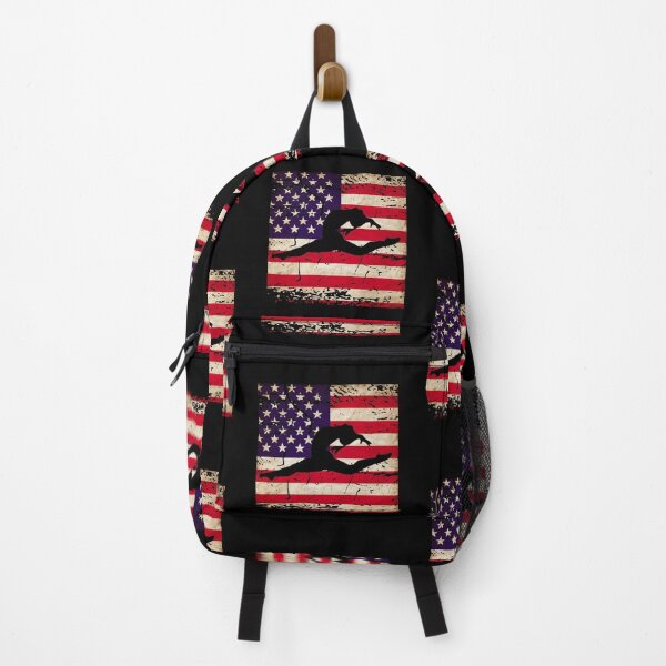 Item preview, Women's Gymnastics Split Leap American Flag designed and sold by 4Craig.