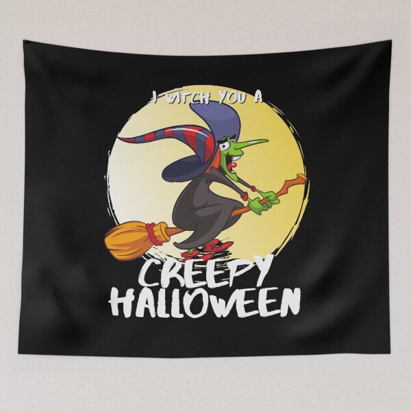 Item preview, Witch You Happy Creepy Halloween Witch Horror Fun designed and sold by Two Left Hands Design.