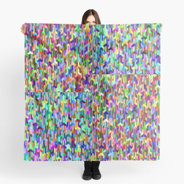 Visual Psychedelic Art, Easy Optical ILLusion Tessellation Scarf