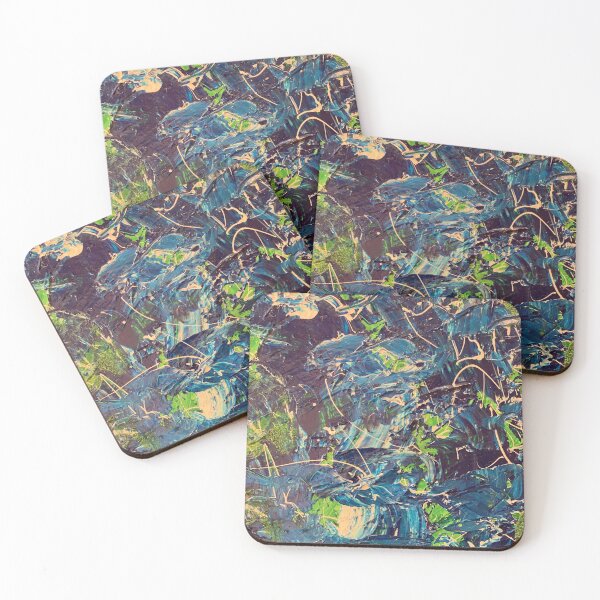 Item preview, Colourful Abstract Blue Green Painting designed and sold by Bingo Muchacho.