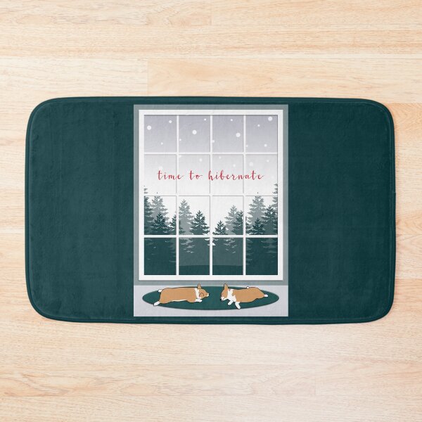 Item preview, Corgi Winter Window - Time to Hibernate designed and sold by MaplewoodMerch.