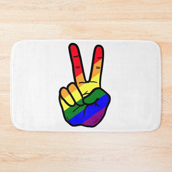 Item preview, V Sign Hand Gesture Gay Rainbow designed and sold by Nalidsa Sukprasert.