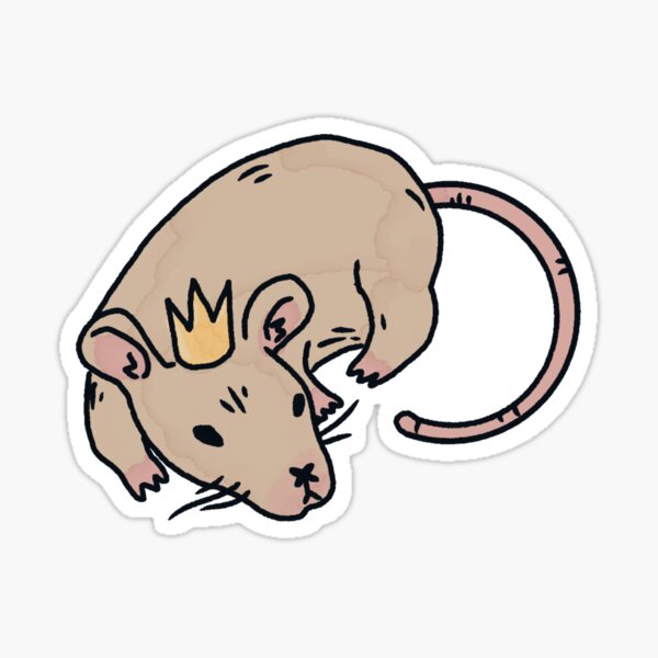 Rat King Wall Art Print // Cute Royal Lord of the Rats & Mice 