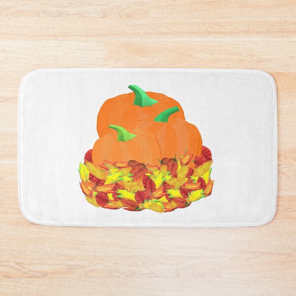 Item preview, Autumn Pumpkins and Leaves (White Background) designed and sold by ArtByLM.