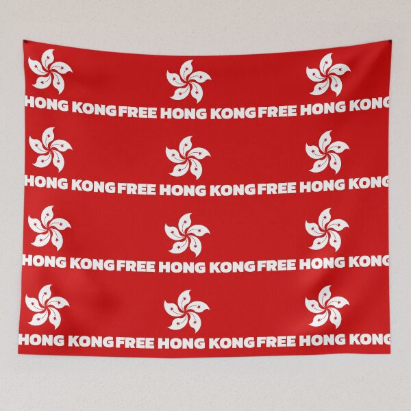 Item preview, Free Hong Kong Flag Red designed and sold by Chubuter.