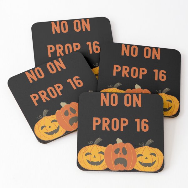 Item preview, NO ON PROP 16 Halloween Pumpkin Design designed and sold by healthybrains.