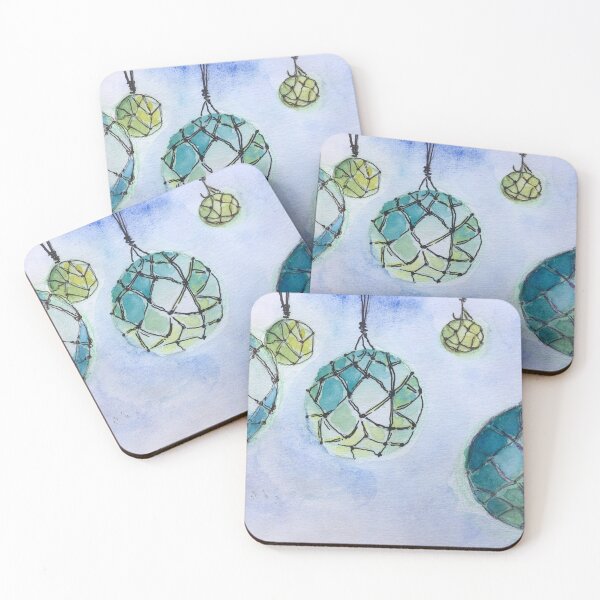 Item preview, Original watercolour of trawler net floats designed and sold by Jenie Yolland.
