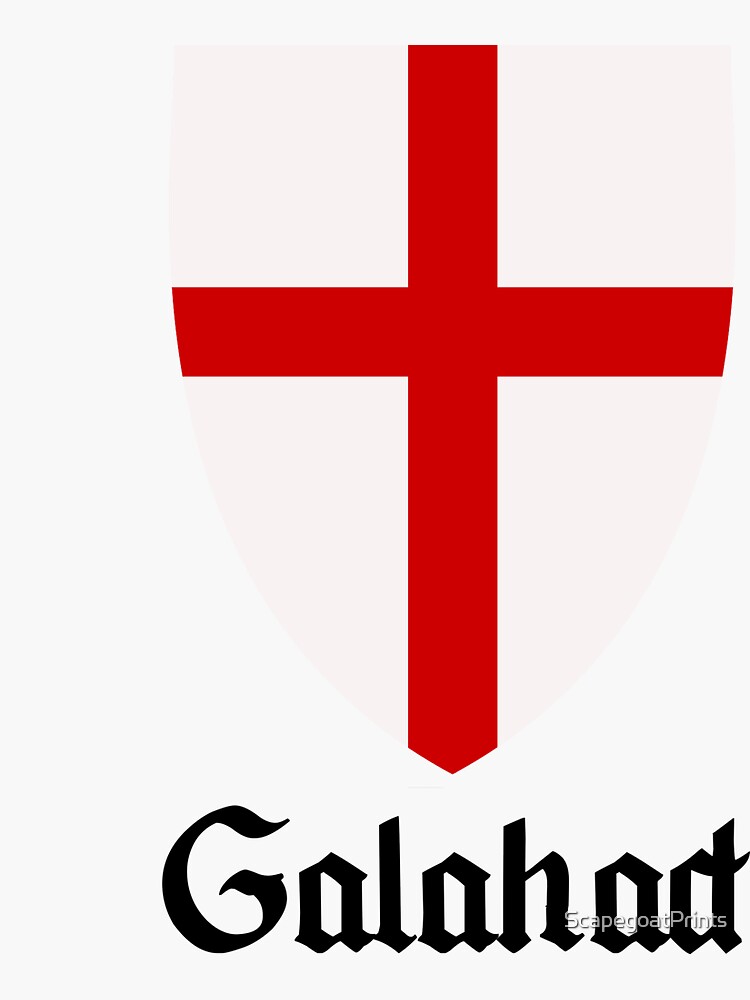 "The Heraldry of Sir Galahad with Name" Sticker for Sale by