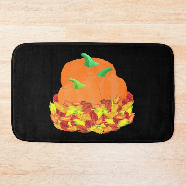 Item preview, Autumn Pumpkins and Leaves (Black Background) designed and sold by ArtByLM.