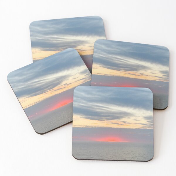 Item preview, Red Sunset Beautiful Sky Over Pacific Ocean, Daly City, California by Christie Olstad designed and sold by Christie Olstad.