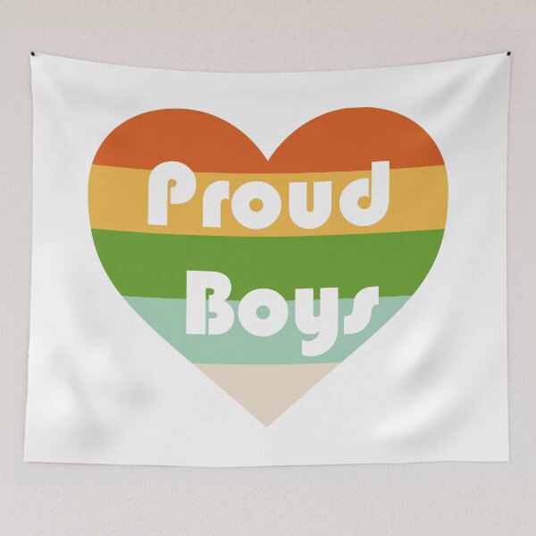 Item preview, Proud Boys Rainbow Love not Hate Retro Colors designed and sold by citrusapple.