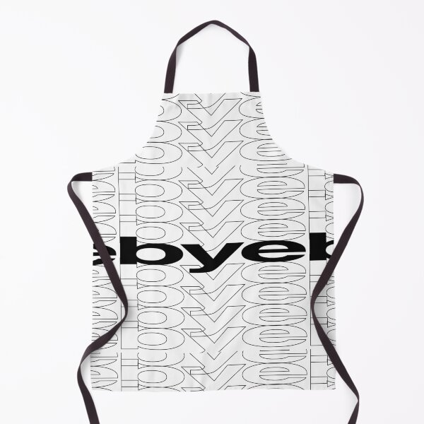 Item preview, Bye word typography black and white design designed and sold by Kvyom.