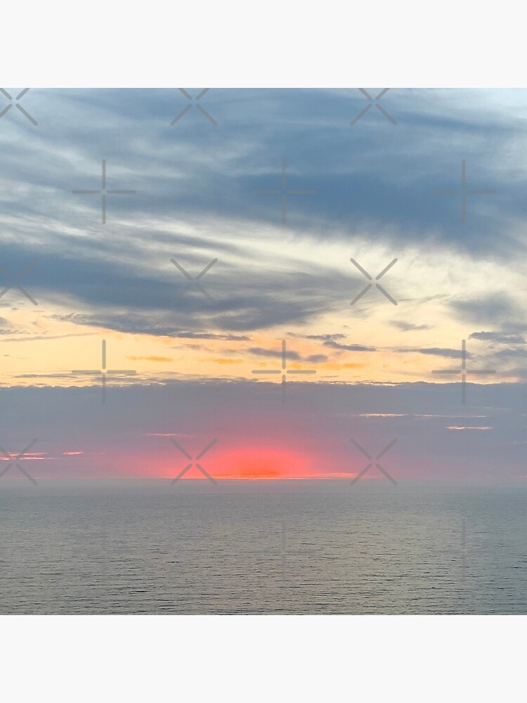 Red Sunset Beautiful Sky Over Pacific Ocean, Daly City, California by Christie Olstad by theartofhappy