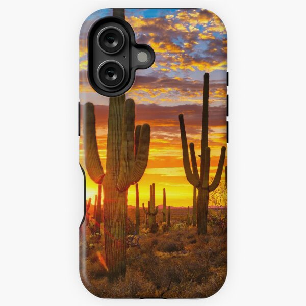Aperçu de l'œuvre Coucher de soleil du désert de cactus créée et vendue par MrRoccoBlue.